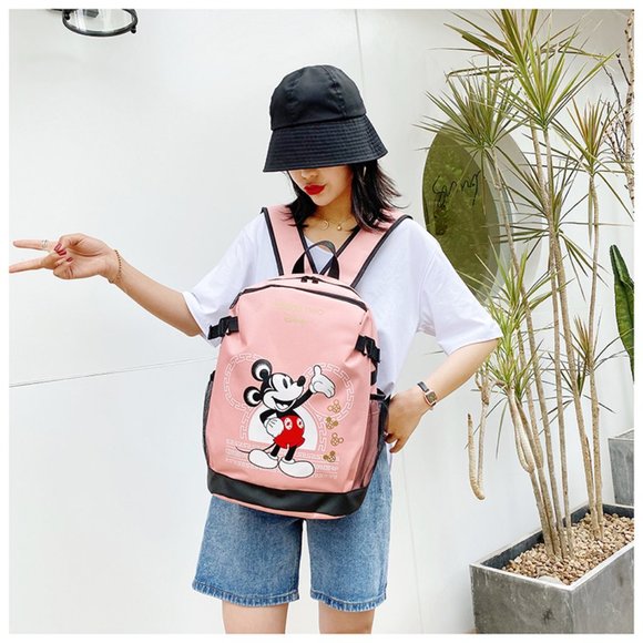 Adidas Mickey Mouse Pink Backpack - Picture 2 of 4
